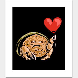 Sponge Crab Valentines Day Posters and Art